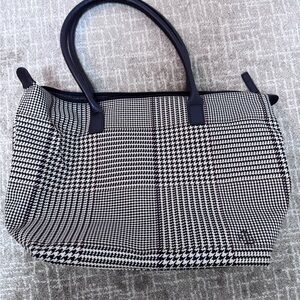 Ralph Lauren Black and White Checkered Tote